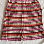 Talbots SK11337- Woman Linen Cototn Pencil Skirt Multi-Color Rainbow Striped Sz 8 Photo 2
