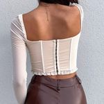 ThatsSoFetch Mesh Sleeve Corset Top Photo 3