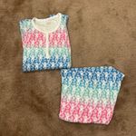 Roller Rabbit Never Worn  Blue and Pink Ombré Monkey Henley Pajamas XL Photo 1