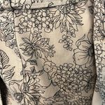 Ann Taylor  Factory Floral Beige Double Breasted Trench Coat Blazer Sz L Photo 1