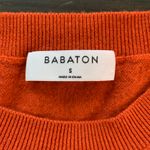 Babaton Merino Wool Crew Neck Sweater Burnt Orange Knit Top Women's Size S Photo 2