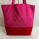 Victoria's Secret Victoria’s Secret Pink Red Metallic Large Tote Photo 9