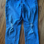Gap Girlfriend Light Wash Distressed Ankle Jeans Size 32 Short Photo 0
