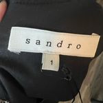 Sandro  Black lamb Leather Panel Top Photo 5