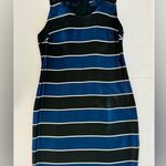 Banana Republic  Blue and Black Sheath Midi Dress (752) Photo 11