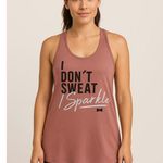 LadyBoss Swag Racerback Tank I Don’t Sweat I Sparkle XL Pink Photo 0