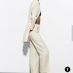 ZARA NWT  Linen Blend Pants W/ Metallic Thread Photo 4