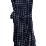 Monteau ‎ Jumpsuit Gigham Plaid Tie Waist Spaghetti Strap Sleeveless Blue Size S Photo 0