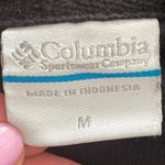 Columbia Black Fleece 1/4 Zip Closure Logo On Back Sweatshirt, size M Photo 3