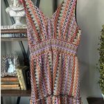 Ramy Brook  Cami Chevron Zig Zag Knit Mini Dress Sohom Womens Size 10 Photo 7
