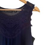 New York & Co. Navy blue lace tank top medium Photo 2