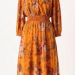 Anthropologie  Moulinette Souers Cara Cara Silk Floral Dress Size 4 Photo 0