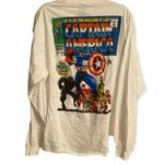 Marvel  Captain America Comic White Long Sleeve Crewneck T-Shirt Size XLarge Photo 1