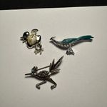 Roadrunner , Duck, Bird Lot Of 3 Vintage - Modern Brooch Pins Photo 0