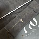 10k Rose Gold Natural Mined Earth Diamond Mini Key Dainty Necklace Gray Photo 3