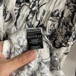 MARY & MO White Black Floral Print Tiered Ruffle Square Neck Midi Dress M Size M Photo 5