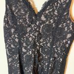 Loft ‎ Little Black Dress Size 2 Sleeveless Lace Overlay V Neck Party Cocktail Photo 7