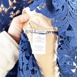 Lulus  Divine Destiny Halter High Neck Lined Lace Midi Dress Navy Blue Medium Photo 9