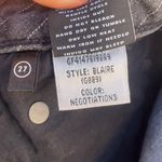 GRLFRND Blaire Negotiations Gray Pinstriped Button-Fly Denim Skirt size 27 Photo 10