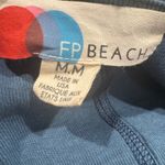 FP Beach Free People Blue Cotton Long Sleeve Henley Maxi Dress M Made in USA Photo 3