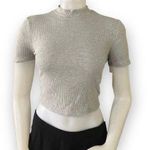 BP Gray Ribbed Crop Top Photo 5