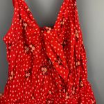 Francesca's  Red Floral Tie Romper Photo 2