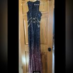 Val Stefani Elegant Navy and Pink Ombré Sequin Prom Dress Blue Size 00 Photo 5