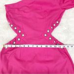 FANM MON Amarya Pink One Shoulder Dress Long Sleeve Cutout Embroidered XS‎ New Photo 13