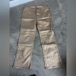 Anthropologie Pilcro Letterpress Rose Gold High Rise Crop Jeans Metallic 27 Photo 8