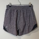 Lululemon gray heathered hotty hot athletic shorts 4” inseam mid rise Photo 5