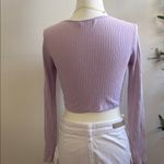 SheIn  Lavender Ribbed Crop Top Photo 2