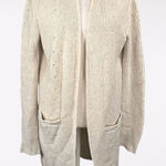 Banana Republic Open Front Rib Knit Cardigan Duster Sweater Cream XS Photo 0
