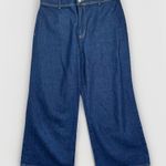 Loft Womens Size 28 Dark Blue Wide Leg The Culotte Denim Contrast Stitching Photo 0