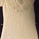 Vintage 70s Miss Joni of California Pastel Yellow Floral Appliqué Knit Dress szL Size L Photo 5