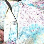 Robert Graham ANITA Dress, Floral Sleeveless Buttoned Shirt Dress Size Medium White Photo 3