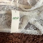 Aerie  Lace Bralette Lined Padded Adjustable Straps White Size Medium‎ NWT Photo 5