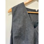 Valerie Stevens  wool dress size 16 grey sheath v neck knee length small flaw* Photo 1