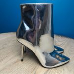 Nine West New!  Tryin’ Ankle Boot Silver Mirror Pointed Toe Bootie Women’s Size 8 Photo 1