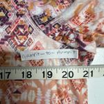 One World  Aztec Patterned Studded 3/4 Sleeve Top Photo 3