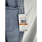 Michael Kors Crop Wide Leg Jeans Button Fly Raw Hem Denim Plus Size 24W Photo 2