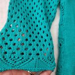 Christina XL aquamarine Knit Pullover top Green Photo 5