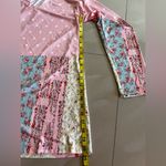 LILY by Firmiana Tunic Top Womens L Large FLORAL PINK Blue POLKA DOT Shirt Photo 4