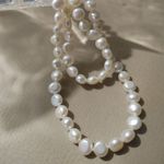 Blue Nile Freshwater Pearl Strand Necklace 52 Inches Extra Long Vintage Knotted White Photo 5