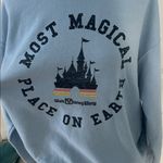 Disney Cute and Cozy Light Blue  World Crewneck Sweatshirt Photo 1