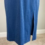 Aidan Mattox Cut Out Midi Sheath Cocktail Dress Blue Size 2 Sleeveless V-Neck Photo 6