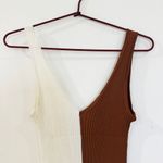 STAUD Dana block dress in cream and brown EUC Photo 10