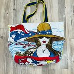 Brighton  Canvas Chic Ahoy Travel Bag beach bag red blue Photo 1