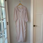 Velvet Large Dionne Linen Jumpsuit in Cement Pale Lavender Purple Photo 4