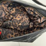 B Makowsky Genuine Black Leather Tote Large Shoulder Bag Purse Gold Hardware Photo 6