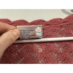 April Cornell Crochet Open Knit Cardigan Top Large L Pink Photo 3